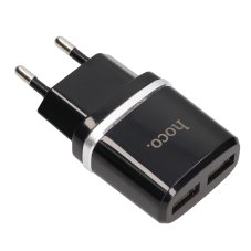 СЗУ Lightning на 2 USB 2.4A C12 HOCO черное (гарантия 2 недели)